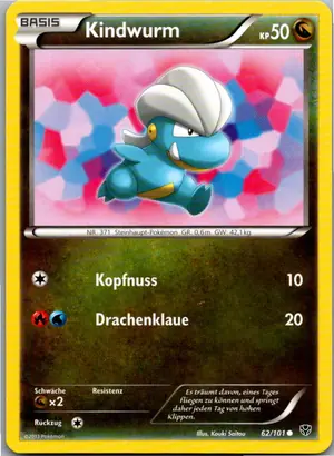 Pokémon-Karte Kindwurm 62/101 Plasma-Blaster