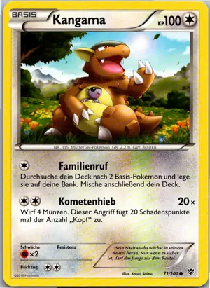 Pokémon-Karte Kangama 71/101 Plasma-Blaster