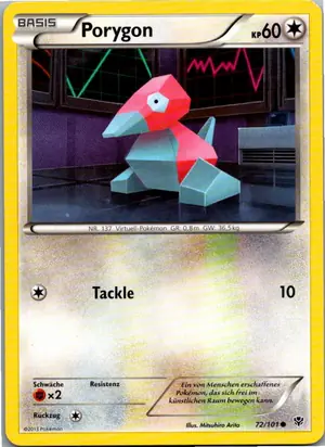 Pokémon-Karte Porygon 72/101 Plasma-Blaster
