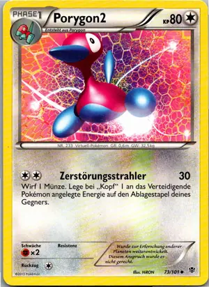 Pokémon-Karte Porygon2 73/101 Plasma-Blaster