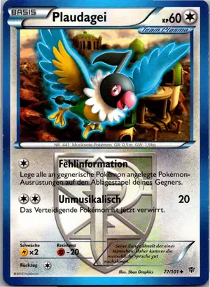 Pokémon-Karte Plaudagei 77/101 Plasma-Blaster