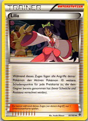 Pokémon-Karte Lilia 81/101 Plasma-Blaster