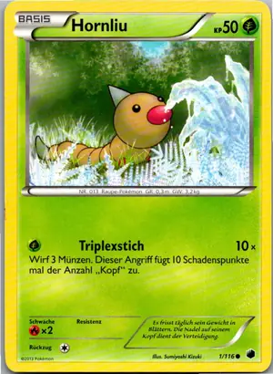 Pokémon-Karte Hornliu 1/116 Plasma-Frost