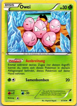Pokémon-Karte Owei 4/116 Plasma-Frost