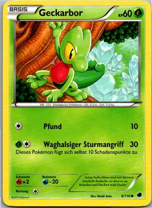 Pokémon-Karte Geckarbor 6/116 Plasma-Frost
