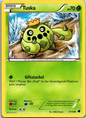 Pokémon-Karte Tuska 9/116 Plasma-Frost