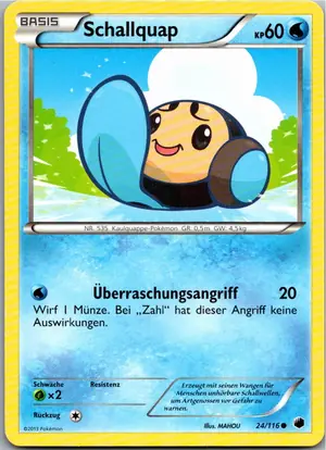 Pokémon-Karte Schallquap 24/116 Plasma-Frost