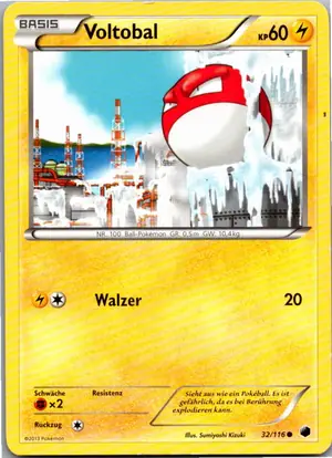 Pokémon-Karte Voltobal 32/116 Plasma-Frost