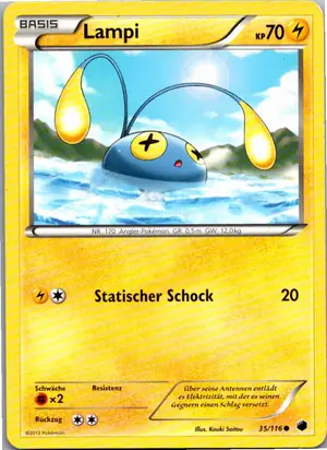 Pokémon-Karte Lampi 35/116 Plasma-Frost