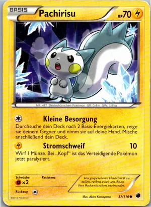Pokémon-Karte Pachirisu 37/116 Plasma-Frost