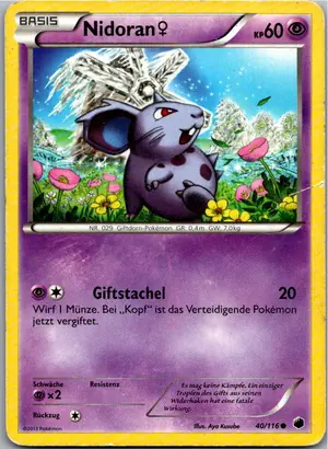 Pokémon-Karte Nidoran 40/116 Plasma-Frost