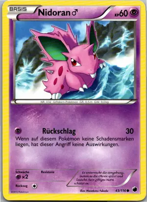 Pokémon-Karte Nidoran 43/116 Plasma-Frost