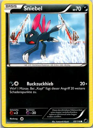 Pokémon-Karte Sniebel 65/116 Plasma-Frost