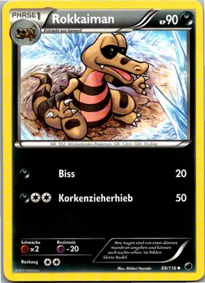 Pokémon-Karte Rokkaiman 69/116 Plasma-Frost