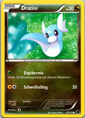 Pokémon-Karte Dratini 81/116 Plasma-Frost