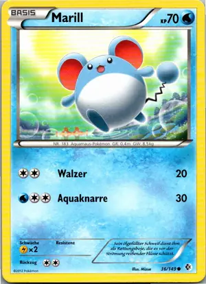 Pokémon-Karte Marill 36/149 Überschrittene Schwellen