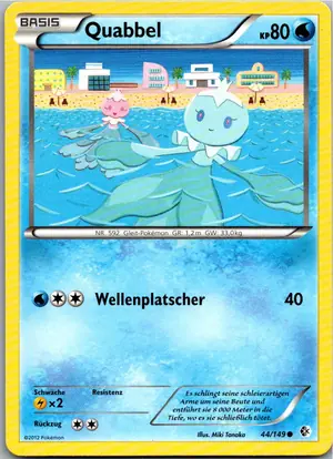 Pokémon-Karte Quabbel 44/149 Überschrittene Schwellen