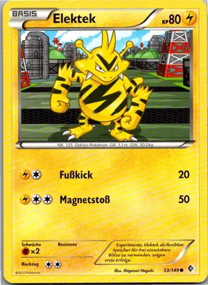 Pokémon-Karte Elektek 53/149 Überschrittene Schwellen