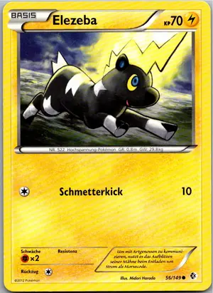 Pokémon-Karte Elezeba 56/149 Überschrittene Schwellen