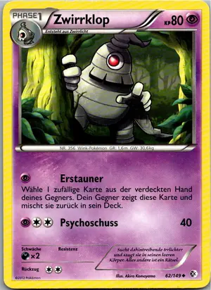 Pokémon-Karte Zwirrklop 62/149 Überschrittene Schwellen