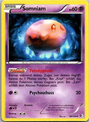 Pokémon-Karte Somniam 68/149 Überschrittene Schwellen