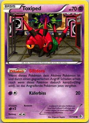 Pokémon-Karte Toxiped 72/149 Überschrittene Schwellen