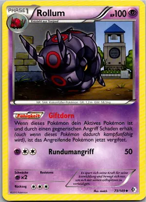Pokémon-Karte Rollum 73/149 Überschrittene Schwellen