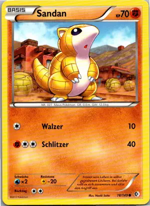 Pokémon-Karte Sandan 78/149 Überschrittene Schwellen