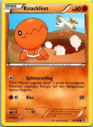 Pokémon-Karte Knacklion 83/149 Überschrittene Schwellen