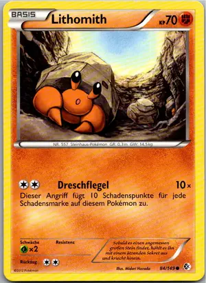 Pokémon-Karte Lithomith 84/149 Überschrittene Schwellen
