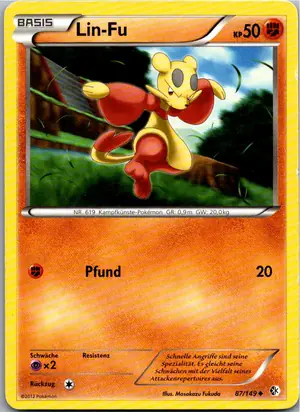 Pokémon-Karte Lin-Fu 87/149 Überschrittene Schwellen