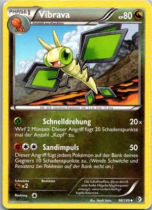 Pokémon-Karte Vibrava 98/149 Überschrittene Schwellen