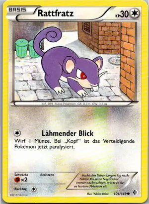 Pokémon-Karte Rattfratz 104/149 Überschrittene Schwellen