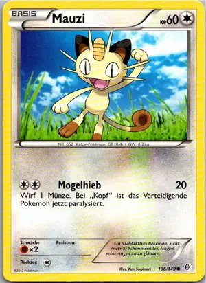 Pokémon-Karte Mauzi 106/149 Überschrittene Schwellen