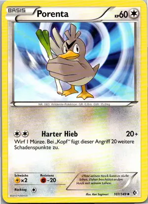 Pokémon-Karte Porenta 107/149 Überschrittene Schwellen