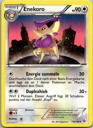 Pokémon-Karte Enekoro 114/149 Überschrittene Schwellen