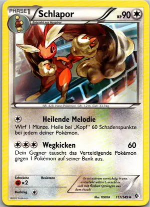 Pokémon-Karte Schlapor 117/149 Überschrittene Schwellen