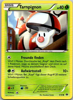 Pokémon-Karte Tarnpignon 8/99 Kommende Schicksale