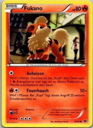 Pokémon-Karte Fukano 10/99 Kommende Schicksale
