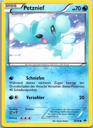 Pokémon-Karte Petznief 36/99 Kommende Schicksale
