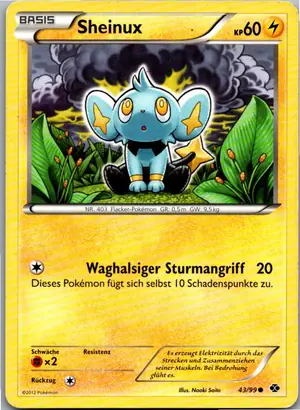 Pokémon-Karte Sheinux 43/99 Kommende Schicksale