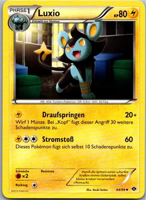 Pokémon-Karte Luxio 44/99 Kommende Schicksale