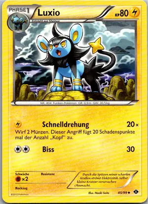 Pokémon-Karte Luxio 45/99 Kommende Schicksale