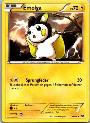 Pokémon-Karte Emolga 49/99 Kommende Schicksale