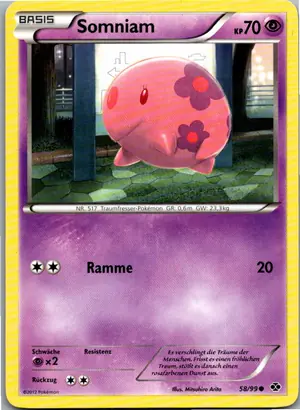 Pokémon-Karte Somniam 58/99 Kommende Schicksale