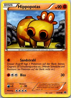 Pokémon-Karte Hippopotas 65/99 Kommende Schicksale