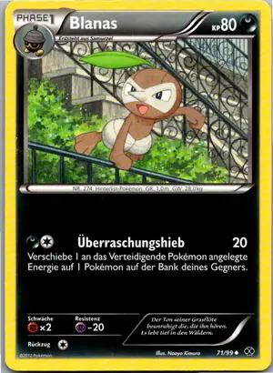 Pokémon-Karte Blanas 71/99 Kommende Schicksale