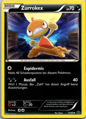 Pokémon-Karte Zurrokex 73/99 Kommende Schicksale