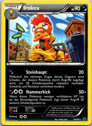 Pokémon-Karte Irokex 74/99 Kommende Schicksale