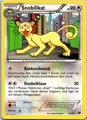 Pokémon-Karte Snobilikat 81/99 Kommende Schicksale